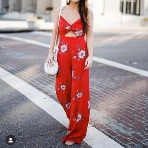 Twist Front Cutout Jumpsuit